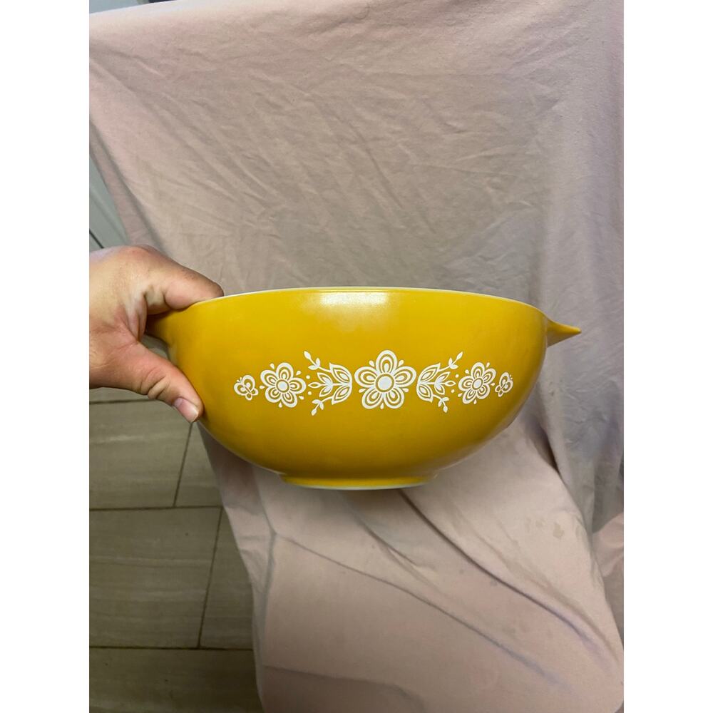 Vintage Pyrex Butterfly Gold 4qt. Mixing Bowl-No.444-Kitchen-Cooking